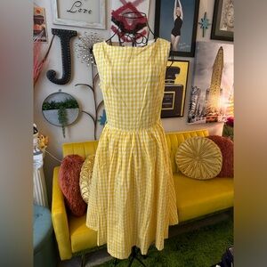 Lindy Bop Audrey Sunny Gingham Swing Dress